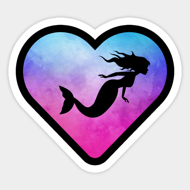 Mermaid Heart T Mermaid Ts For Girls Sticker Teepublic 